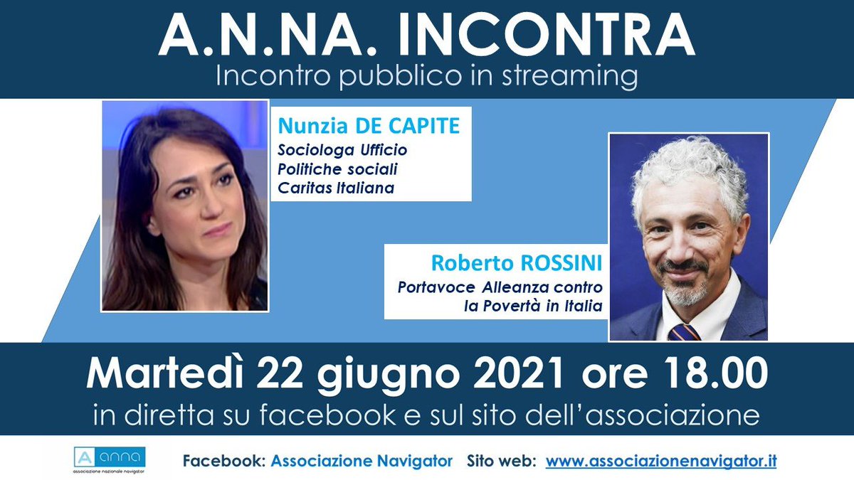 valer__valer's tweet photo. Oggi alle 18 nuovo interessante appuntamento con #annaincontra.
Si discuterà di #RdC e #povertà. https://t.co/x7HGgfEsfy