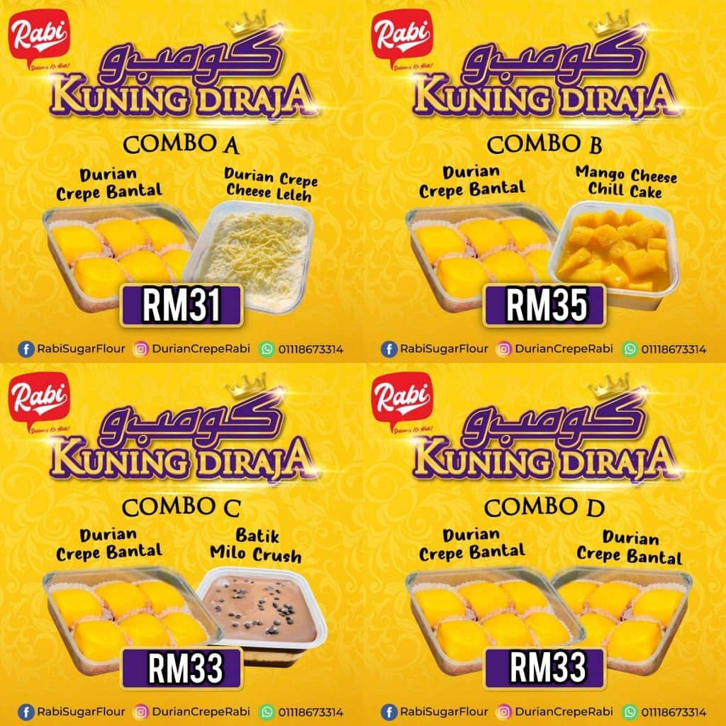 saraharizan's tweet image. woww woww woww 😱

Combo #KuningDiraja by #DurianCrepeRabi datang lagi ‼️
Dah lah dessert sedap sedap, buat promo pulak tuu 🤤

Beli 2 item dengan 1 harga, awesome
Jom order sekaranggg ✨
bit.ly/Durian_Crepe