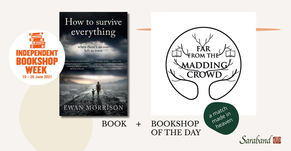 Furtherfrom's tweet photo. We're getting out the pom-poms for @SarabandBooks today, one of the best publishers around! It also gives us a chance to shout ra ra ra for #HowtoSurviveEverything by @MrEwanMorrison: the only pandemic book you need to read! #indiebookshopweek https://t.co/q7H8E5RKkJ