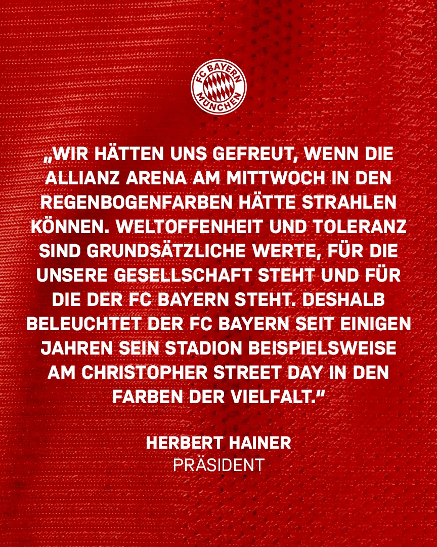 FCBayern's tweet image. Statement von FC Bayern Präsident Herbert Hainer.