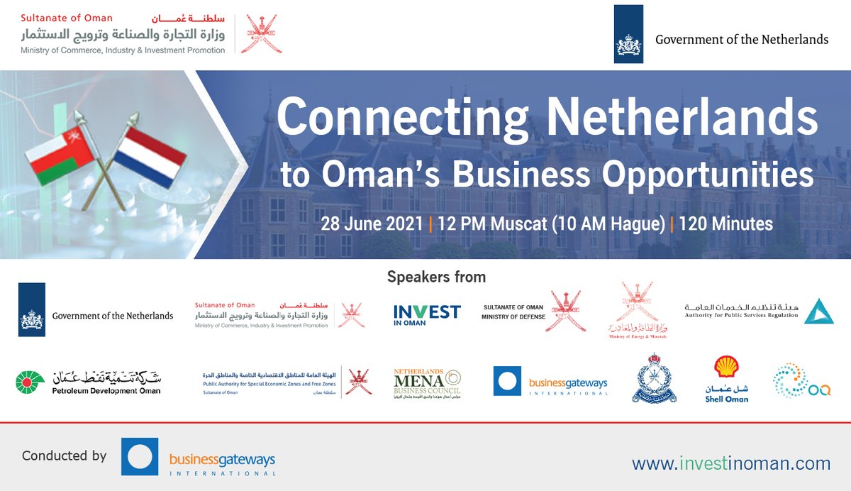 BGIinsights's tweet photo. this Webinar aims to provide deep insights into the economic potential of the Oman &amp; Netherlands Partnership. https://t.co/9cmSIMmm20 @PDO_OM @Tejarah_om @Oman_Shell
@ThisIsOQ @RoyalOmanPolice @omanopaz @apsr_om #MENA #SultanateofOmanMinistryofDefence #MoEM https://t.co/2Hkbtm99Ey