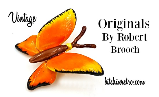 Vintage #OriginalsbyRobert brooch with the #beautiful colors of a #monarch #butterfly and Autumn. The black edges just barely #feather into the #yellow and #orange for a #dramatic affect.

#vintage #vintagejewelry #butterflies #brooch #retro #bitchinretro

bitchinretro.com/products/origi…