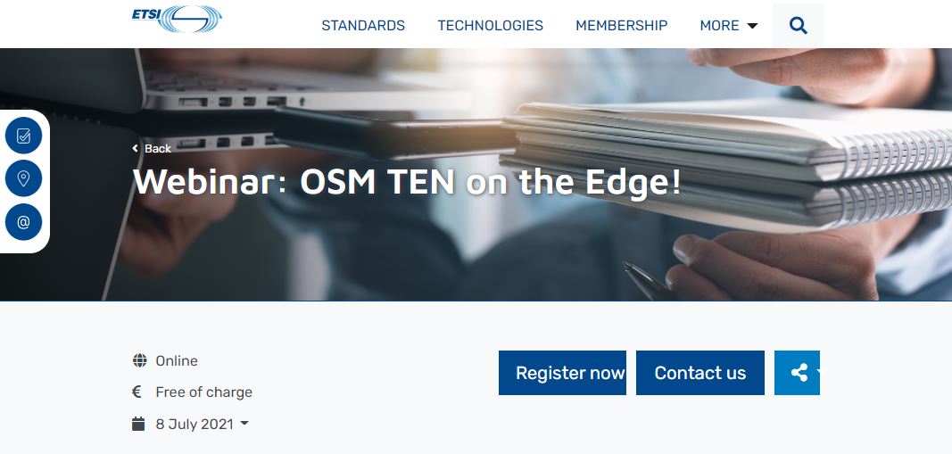 OpenSourceMANO's tweet image. Don&apos;t miss our webinar #OSM TEN on the #edge !!
Join @fjramons (@Telefonica) and @MarkBeierl (@Canonical) on July 8th to discuss what&apos;s new in #OpenSourceMANO #ReleaseTEN and see latest features in action

etsi.org/events/1941-we…

#NFV #SDN #5G #MEC #opensource #orchestration