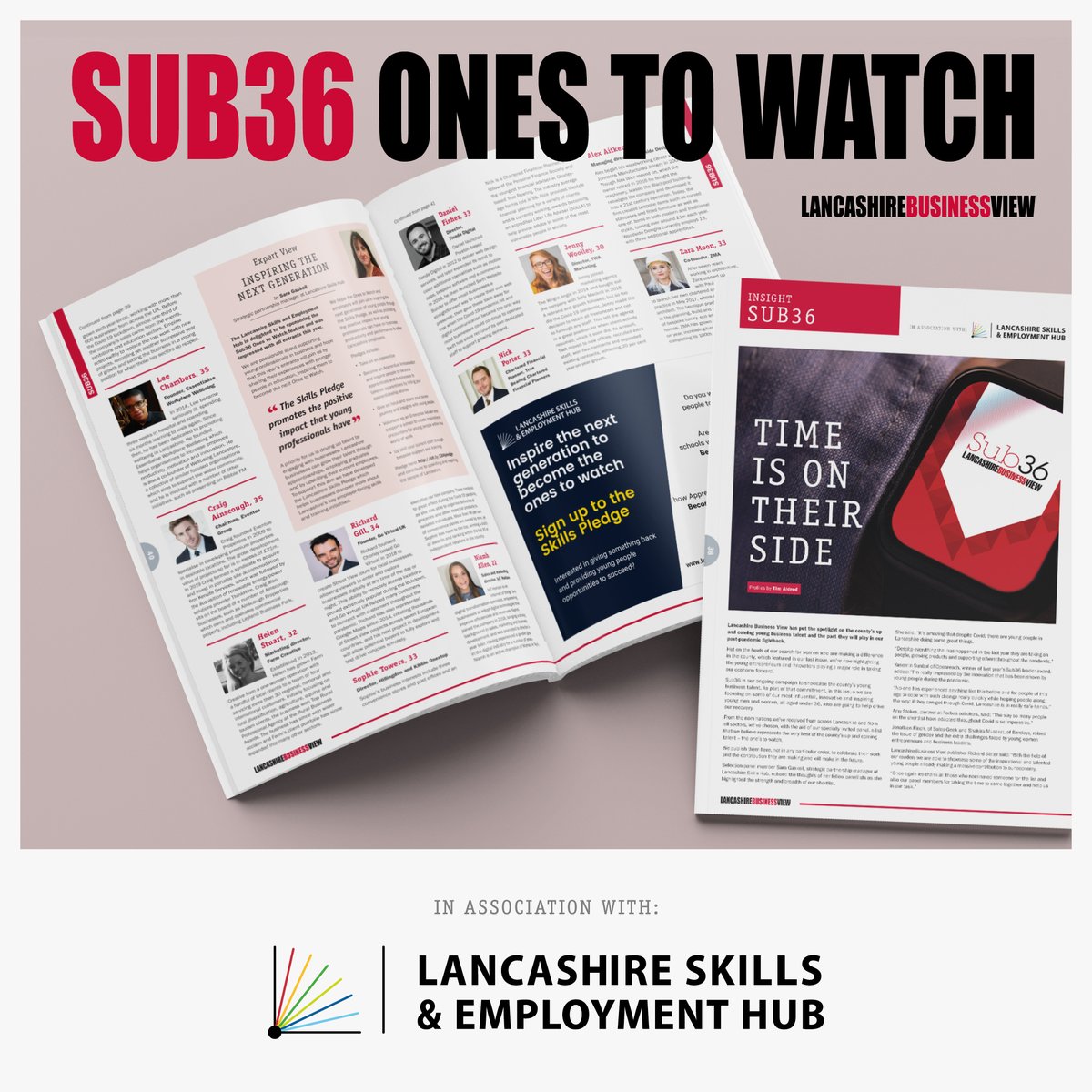 LBVmagazine's tweet photo. #LBVmagazine has put the spotlight on the county’s young people in business, with the help of @LancsSkillsHub. We’ve looked at those playing a major role in taking our economy forward. Read the full feature here: https://t.co/KoXzBWqjJD #Lancashire #Sub36 @LBVsub36 https://t.co/p3FMDhvHN3