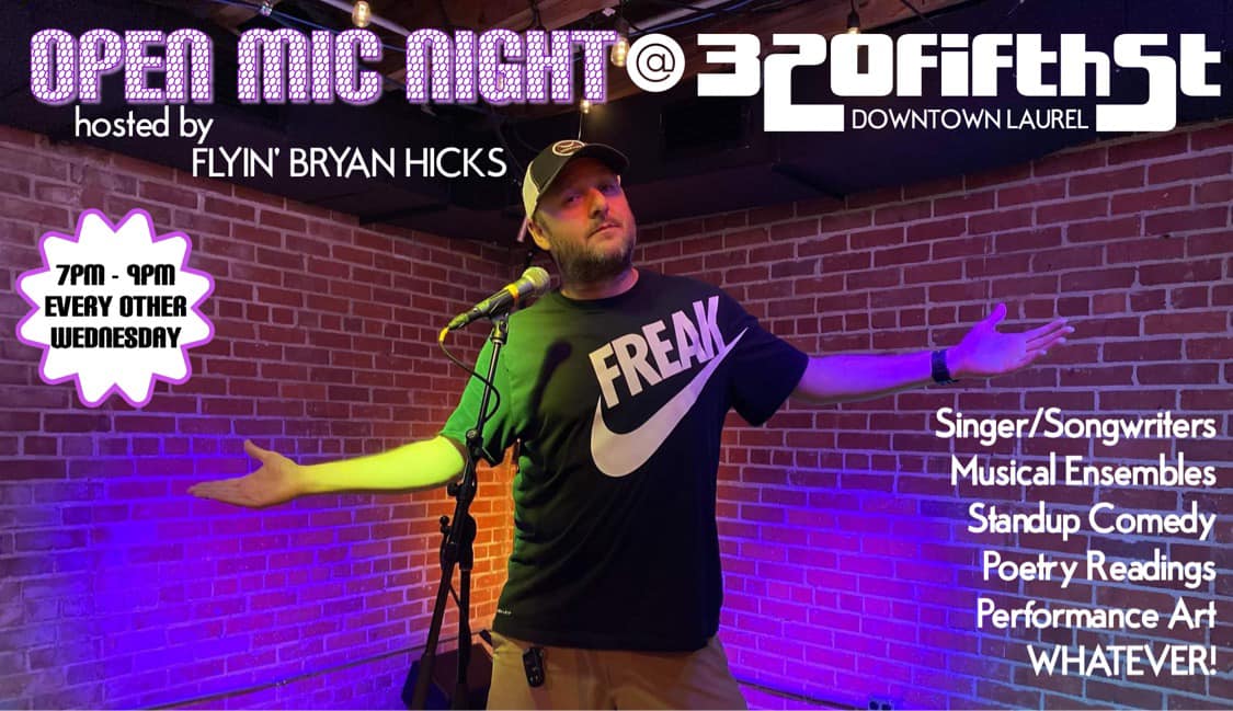 320Fifth's tweet photo. Come join us for #OPENMICNIGHT this Wed 6/23 7-9p w host Flyin Bryan of @Rock104FM - Let's see whatcha got #Laurel folks! Sing a song, tell a joke, do some poetry - we don't care!!!
We open 11a for Lunch WED-SUN. Dine in/Take out
#laurelms #iliveinlaurel #downtownlaurel https://t.co/kNbFl5ICw0