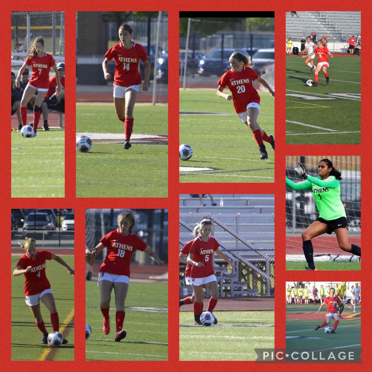 AthensSoccer's tweet photo. MIHSSCA District 14 Team. Alyssa Carnes, Gillian Ciak, Amanda Leonard, Meagan Lindgren, Abby Mayne, Hannah Dombrowski, Casey Gruber , Nitya Balusu, Alex Haggarty. #gohawks https://t.co/DvGa7YdhFC