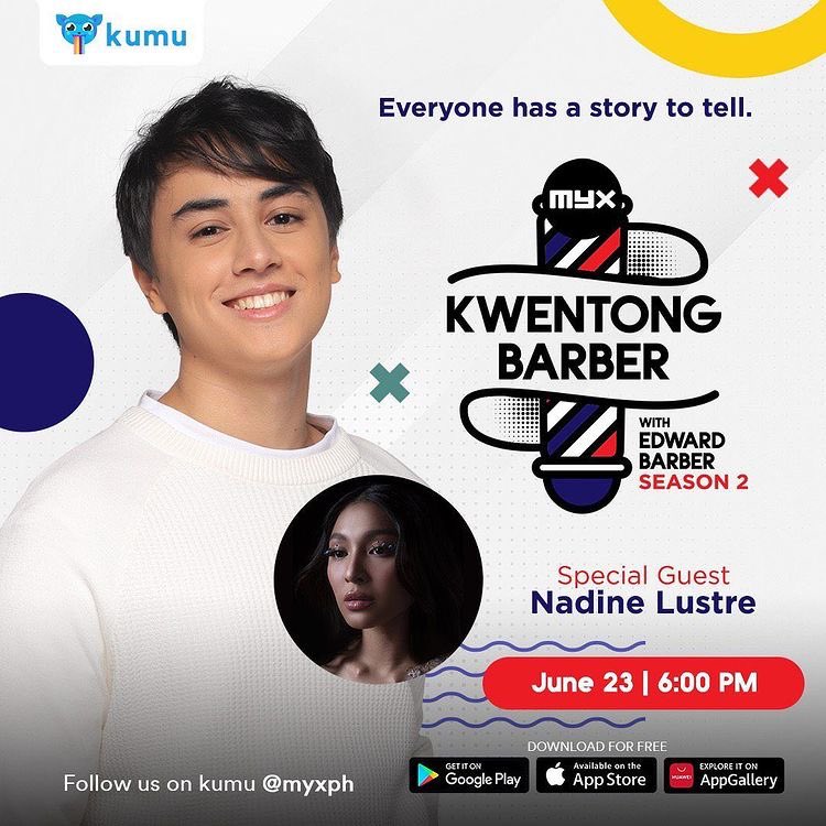 welovejadinebhl's tweet photo. Take note:
-June 23 6pm - MyxPH Kwentong Barber w/ special guest Nadine Lustre
Follow myxph kumu acct https://t.co/NlK2gUVQvo
- June 25 TBA - another KUMU session wi/ Nadine with BJ and Lyn
- June 28 6:30pm - #TogetherWithUs w/ Nadine Lustre
Streaming on @TaskUsPH FB account https://t.co/k6dHXfaoiI