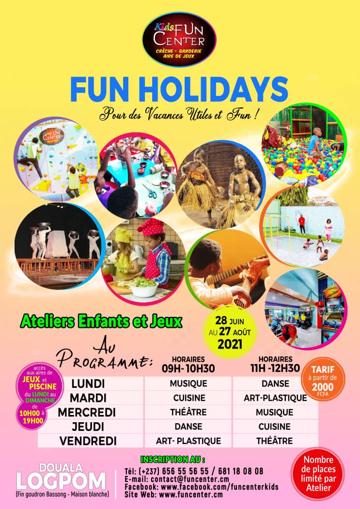 FunCenter2's tweet photo. ❗❗Fun Holidays 2021 : Les inscriptions se poursuivent sur site et en ligne
NB : À partir de 3 ans
Infoline: 656555655 (WhatsApp)
#fun #holidays #funcenter #FUNZY #funcenterkids #logpom #doualacameroun https://t.co/aXMZZnB61V