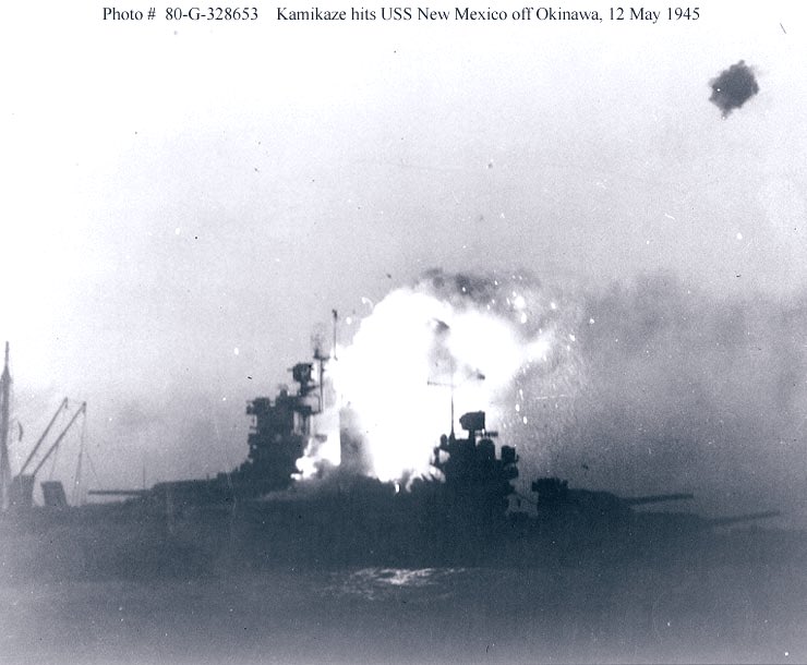 Rich_Ships's tweet image. 🇺🇸BB-40 USS NEW MEXICO

New York Navy - Brooklyn, NY
1st named #NewMexico

Laid 14-Oct-1915
Comm 20-May-1918
Decomm 19-Jul-1946

First US BB class w/ 3-gun turrets (vs triple turrets)

P2/3 Jul-44
P4 Kamikaze hit 12-May-45. 30 KIA

#BB40 #USSNewMexico #Warships #NavalHistory #WW2