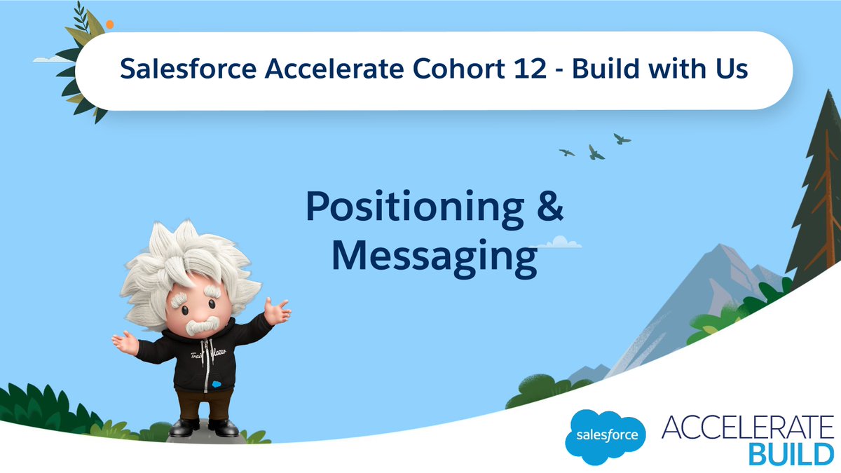 brittanydbir's tweet image. Positioning &amp;amp; Messaging - as part of the #SalesforceAccelerate Build program, aspiring AppExchange partners will perfect their positioning &amp;amp; messaging to effectively promote their app and market their listing. Don&apos;t wait! Apply now at p.force.com/accelerateme