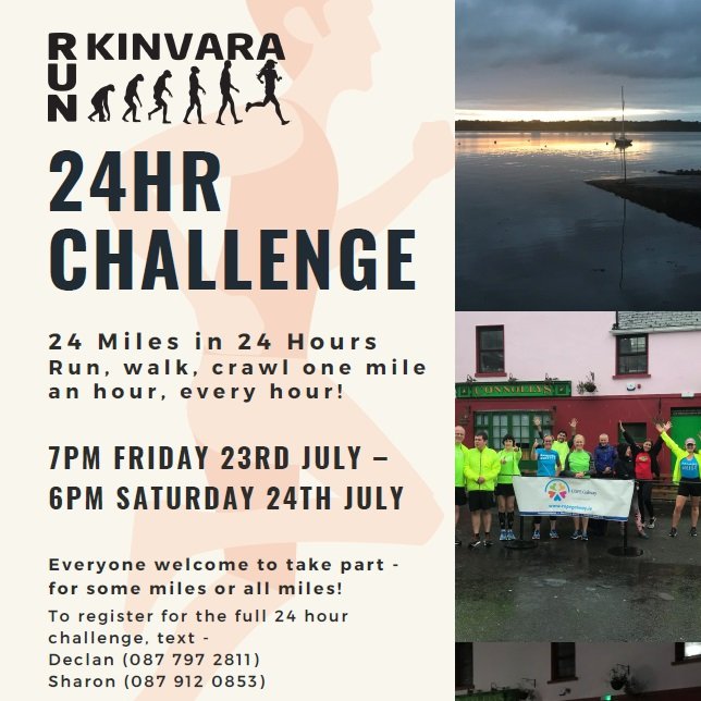 declankinvara's tweet photo. Run Kinvara are hosting second COPE 24 challenge July 23, 24. If you are interested in taking part in some or the FULL 24 hour challenge please let me know. Despite being awake for 24 hrs, this was really enjoyable event last year with @COPEGalway 
#COPE24 https://t.co/Xtvn6s1u40