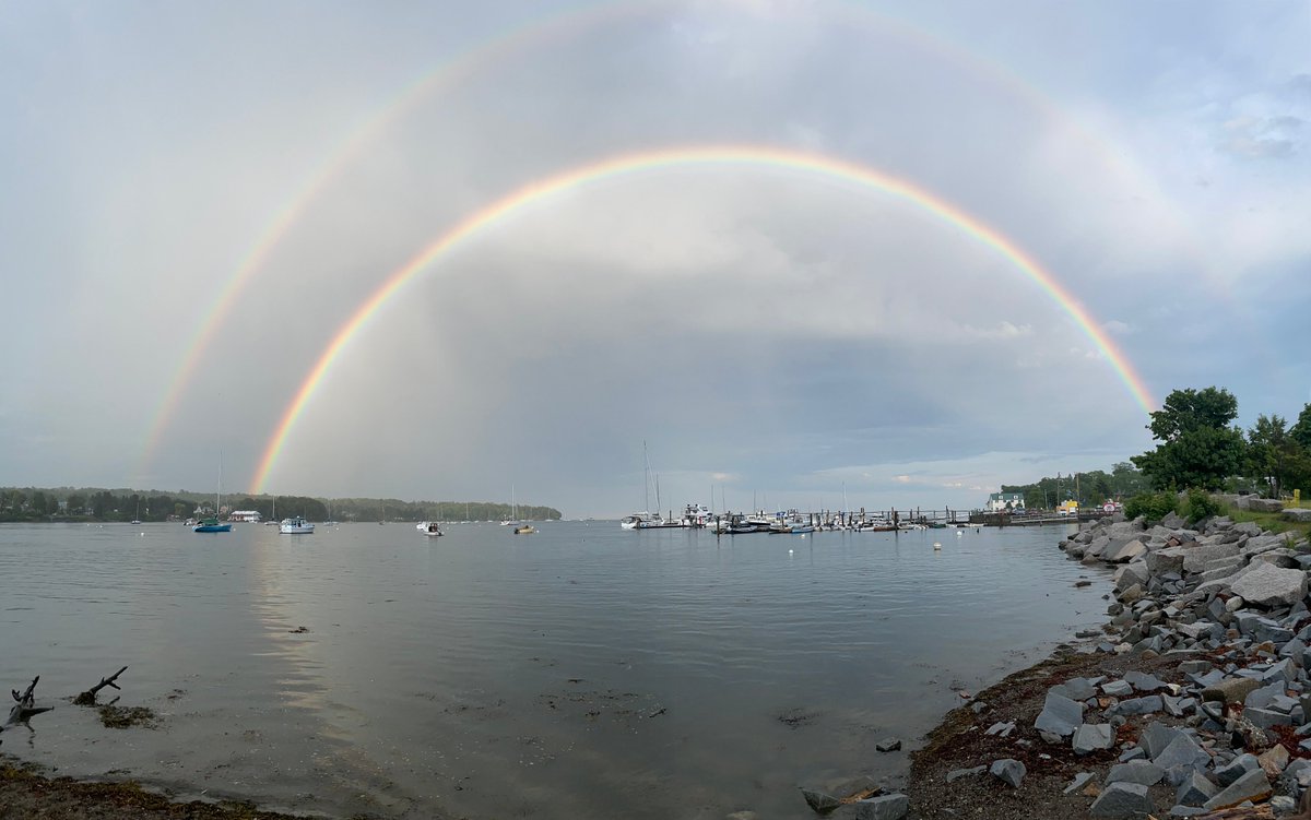 RichardTurcott's tweet photo. DOUBLE rainbow in Belfast, ME #GlobalBrandLocalLove @emergn https://t.co/MeHMZgCjhG