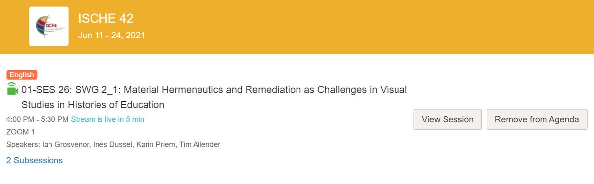 Starting in a few minutes! 🤩 #ISCHE42