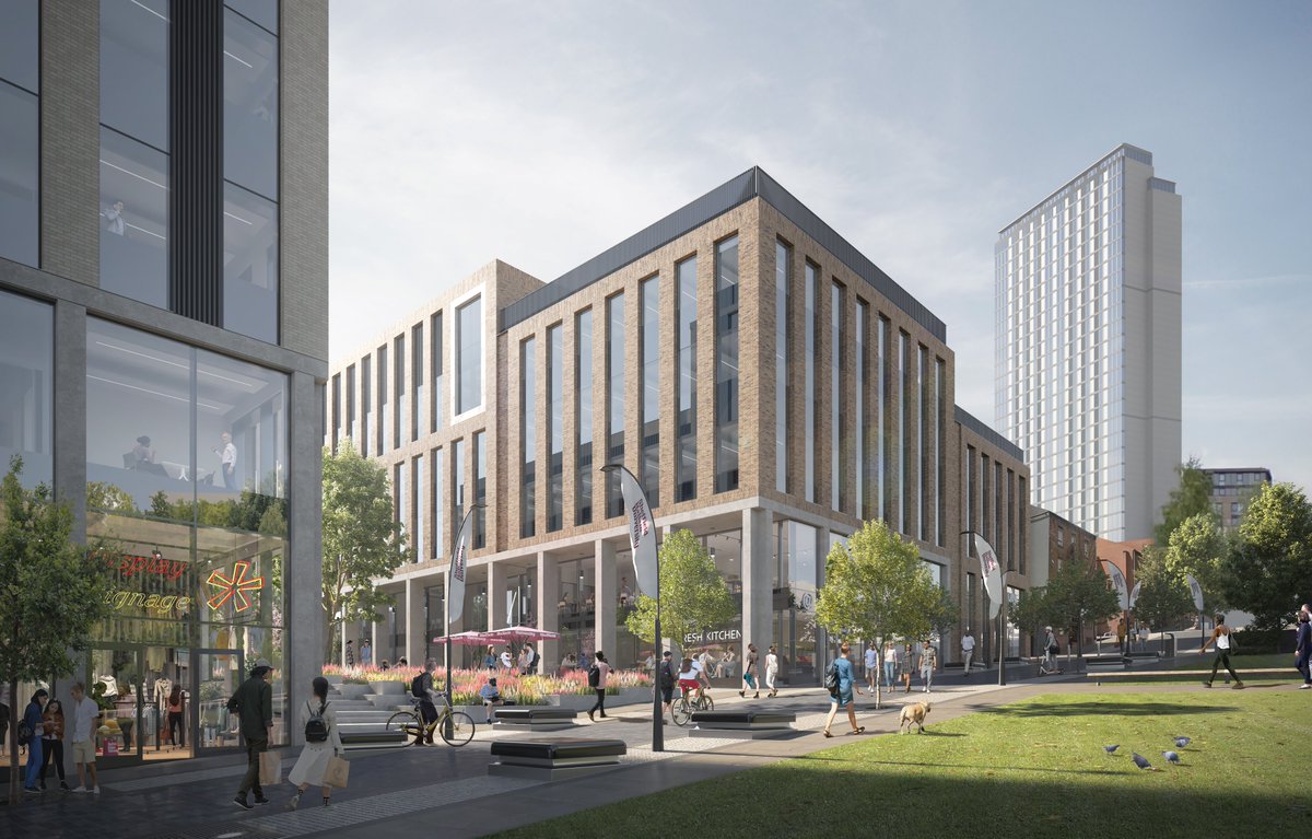 bdp_com's tweet photo. The first phase of our wider campus plan to transform @sheffhallamuni is submitted for planning. The buildings are designed to provide flexibility for future adaptation, through standardisation and capacity in primary infrastructure for variation to meet evolving requirements. https://t.co/6aKcxCi2YM