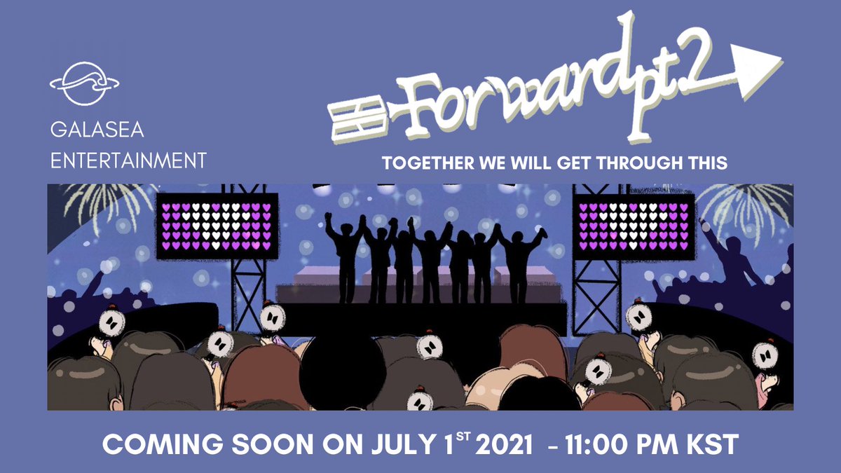 GalaSea_Music's tweet photo. 🌟GALASEA PROJECT 2021: LIFE GOES ON - LET’S LIVE ON 🌟

“Forward pt.2” - GalaSea ARMY Song 2021 - Coming soon on July 1, 2021 at 11pm KST 💜 @BTS_twt 

#Forwardpt2ARMYSong
#GalaSea2021
#BTS #ARMY
#LetsLiveOn https://t.co/EgGFypZuK9