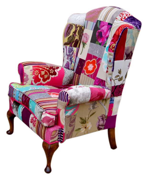 patchwork chair in emmerdale