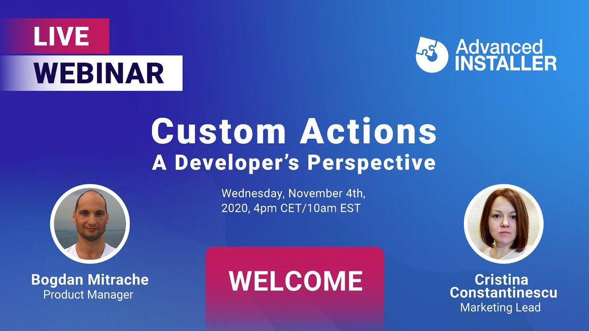advinst's tweet photo. Have you checked out our webinar about #CustomActions and its key features when building an #MSI? Watch it now! https://t.co/yepKK3av6a https://t.co/yK8XNGc6Jq