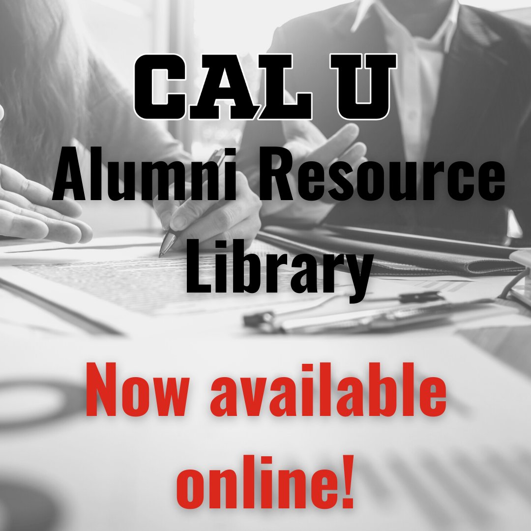 We're pleased to announce our Alumni Learning Resource Library, now available to all alumni free of charge! 

Find more resources and programs on career advancement, professional development, health and wellness, and more!

Visit alumlc.org/calu/library to access!