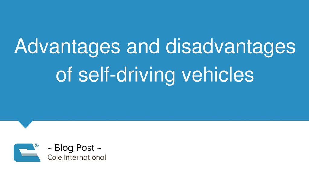 coleintl's tweet image. Let&apos;s look at some of the benefits this new technology could offer the shipping industry. ▸ lttr.ai/eist

#AutonomousVehicleTechnology #ColeBlog