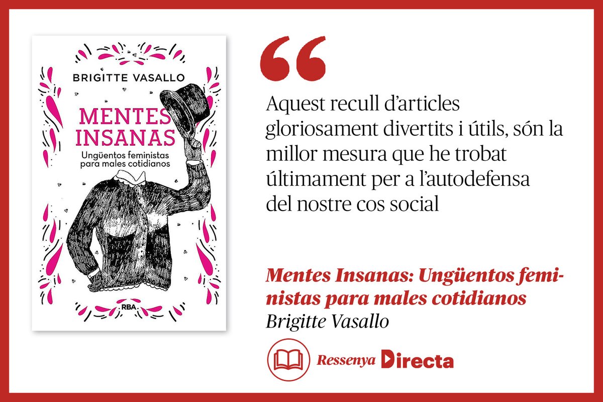 La_Directa's tweet photo. #RESSENYA | El que Brigitte Vasallo apunta a "Mentes insanas" és que el que és estrany és estar bé i que prendre mesures per abraçar els processos propis i agafar-se temps per hivernar és símptoma de salut https://t.co/bPYsUiAZ86

✍️ Aïda Camprubí
#Directa525 https://t.co/jedk96YsDm
