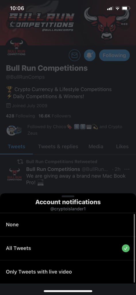cryptoislander1's tweet photo. @ZeusGivesCrypto @BullRunComps Thankyou!! https://t.co/jzw84s5dg2