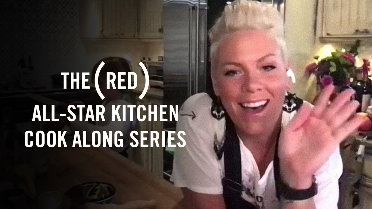 I screen recorded Pink’s camera with her video pinned on Zoom from last night’s (RED) All-Star Kitchen 😬 watch here: youtu.be/E8EkYT8tCvU
