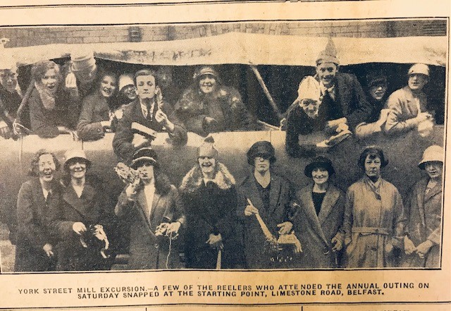 BelfastCentLib's tweet photo. #OnThisDay in 1927 off duty mill reelers look ready to roll in this Belfast Telegraph snapshot #BelfastCentLib @LibrariesNI newspaper collections #connectwithheritage https://t.co/N0FIfbCCx9