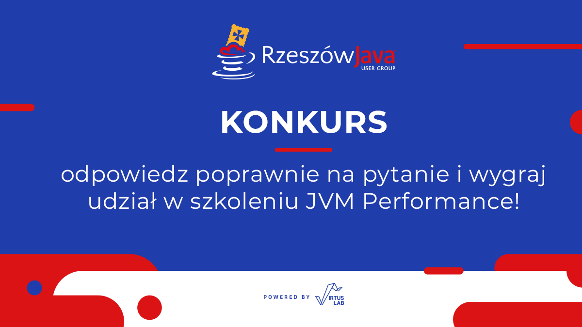 RzeszowJava's tweet image. RJUGowicze, we współpracy z naszym sponsorem @VirtusLab zapraszamy do udziału w konkursie, w którym nagrodą jest bezpłatny udział w szkoleniu JVM Performance z @j_palka! Mamy dla Was aż sześć wejściówek 💪
Szczegóły konkursu 👇
forms.gle/LajVbA4tp6mNqM…
Powodzenia!
