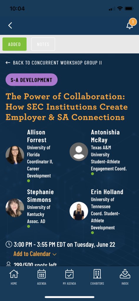 the #N4AConvention kicks off today and i couldn’t be more excited to sit in on this session👇🏼 it was a pleasure watching this initiative unfold first hand! tune in to hear from some of the best - @AlliGatorUF @eholla12 @AntonishiaM @StephTSimmons! #ItJustMeansMore