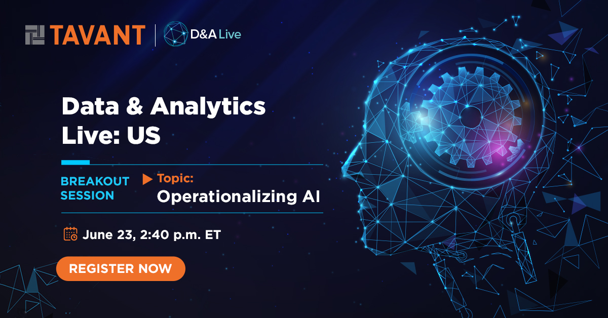 Tavant's tweet image. Tavant sponsors the upcoming Data &amp;amp; Analytics Live: US. Join us and hundreds of other data analytics leaders at this virtual conference. Register now: bit.ly/3zW9fYr  
#DataAnalyticsLive #DataAnalytics #virtualevent
