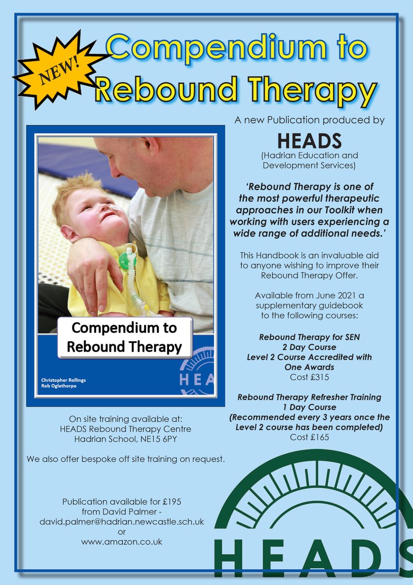 equals.co.uk/compendium-to-…
New-Compendium to Rebound Therapy
A new publication produced
by HEADS(Hadrian &amp; Development Services)
‘Rebound Therapy is one of the
most powerful therapeutic approaches
in our Toolkit when working with users
experiencing a wide range of additional needs.’