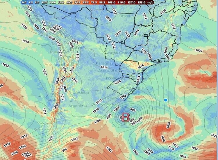 climatempo's tweet photo. ⚠️ Novo ciclone deixa Sul do Brasil em alerta nos próximos dias. Há risco de chuva e ventos fortes. Confira a tendência!https://t.co/JPc1tOgxuh https://t.co/bKsKwfIWbZ