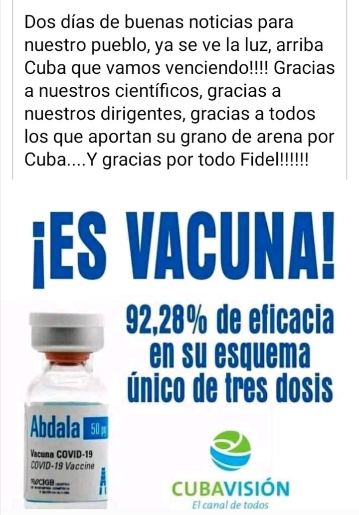 CubaEmbaGuatem's tweet photo. #NoMasBloqueo
#CubaSalvaVidas
#cubacontinuidad
#AbajoElBloqueo https://t.co/rCGsp8lXU8