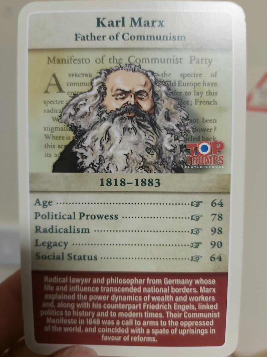 Top marks for the Great Figures of the Age of Revolution Top Trumps produced by <a href="/UniKent/">University of Kent</a> <a href="/histassoc/">Historical Assoc</a> <a href="/Waterloo200org/">Age of Revolution</a> Looking forward to playing these in class <a href="/OAT_History/">History National Network (Ormiston Academies)</a>