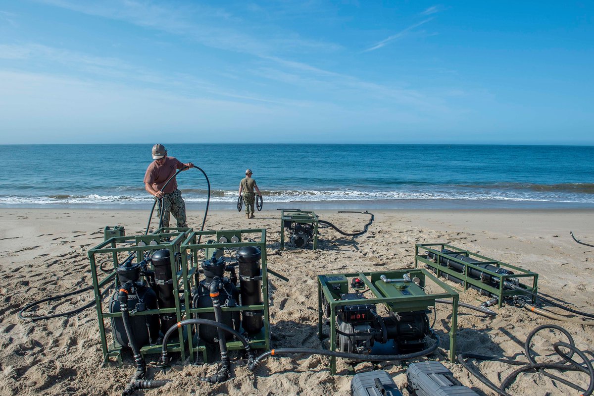 SeabeeMuseum's tweet photo. Just another day at the beach, Seabees Can Do!🐝⚓🐝 #Seabees #NMCB3 #navalbaseventuracounty #commandpostexercise4 #usnsm #usnavy #cando #SoCal https://t.co/CZMCmLbS1c