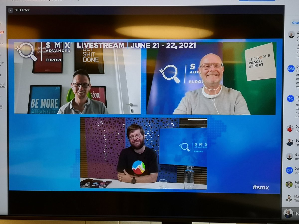NicoleTreipl's tweet photo. Happy end (and screen freeze) after the Q&amp;A session on Core Web Vitals by @g33konaut and @marcustober ☺️ Thanks for your insights! 
#smx #SEO https://t.co/KiDMcleKkE