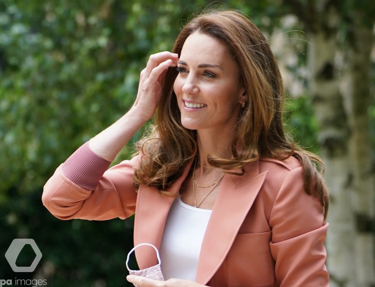 The Duchess of Cambridge leaves after a visit to the Natural History Museum, central London.