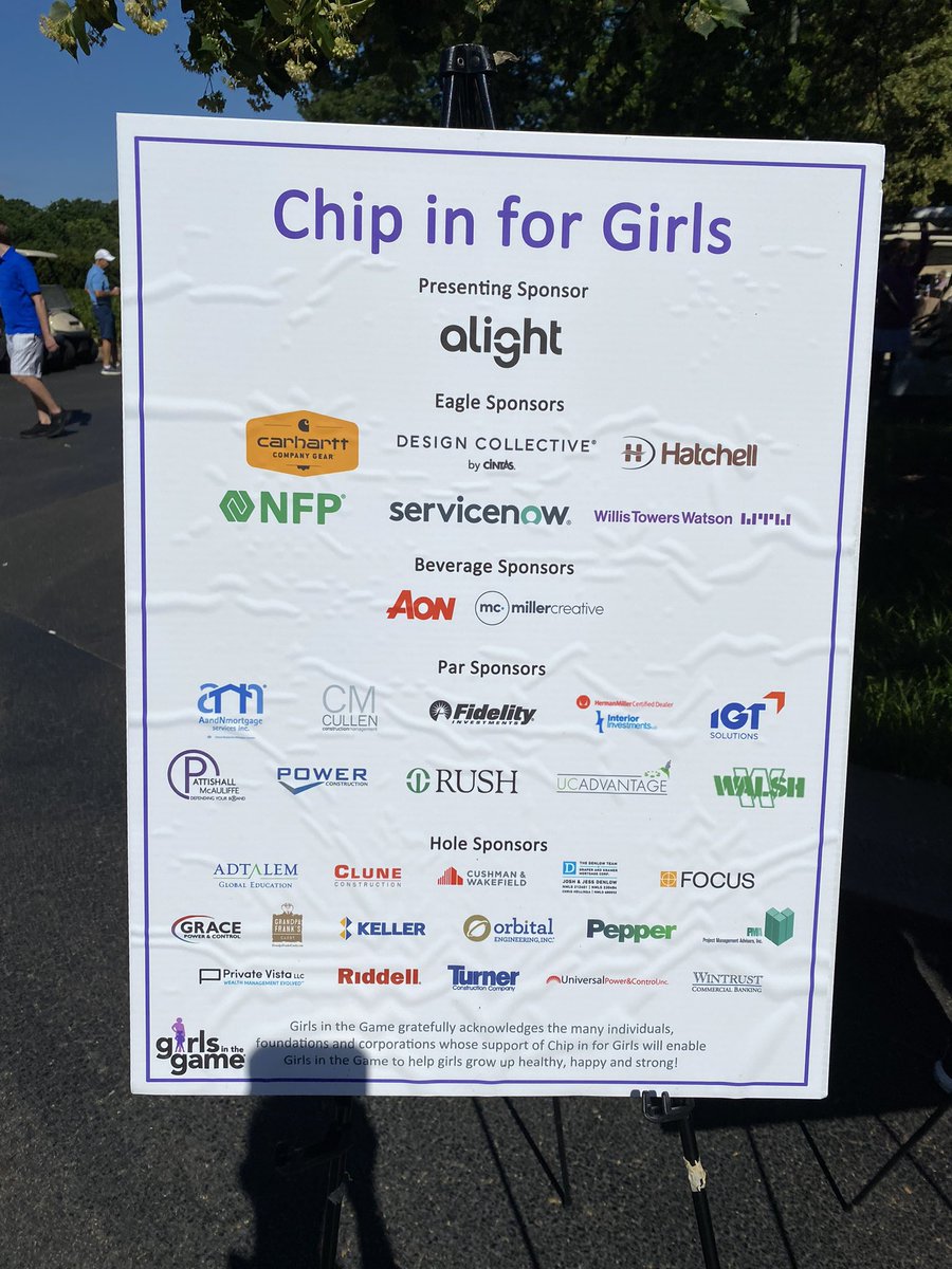 LimacherKirk's tweet photo. Thanks to all our sponsors at this year’s chip in for girls benefiting girls in the game. You have all made a difference in the lives of young women and girls in Chicago land. https://t.co/4WgXLEu3ZI