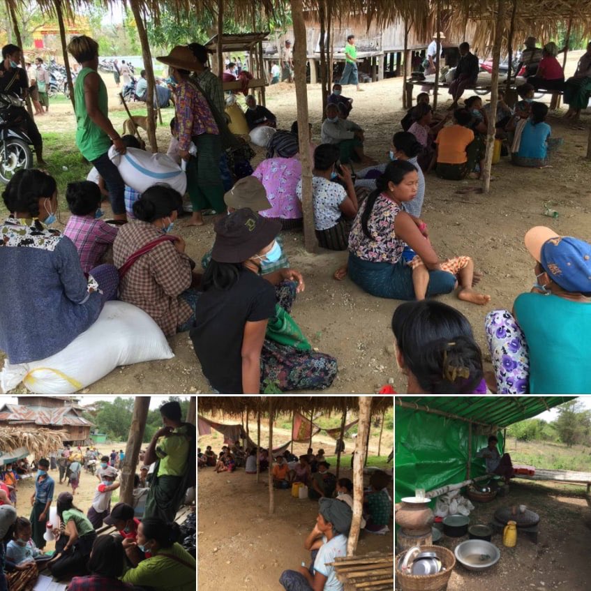 WinSandiTun5's tweet photo. People from Kinma village,Pauk, Magway are in urgent need of humanitarian aids and supplies to rebuild the village that was burnt down by SAC terrorists on June15.   #WhatsHappeningInMyanmar #June22Coup #UnfetteredAccessForAids https://t.co/nZzwkfKU8C