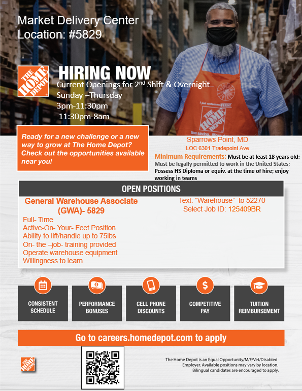 BCPS Transition Support Services on Twitter "Home Depot is hiring in