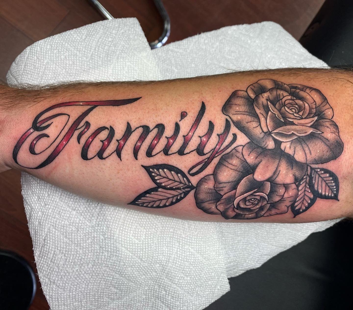 family first tattoos for men on forearm