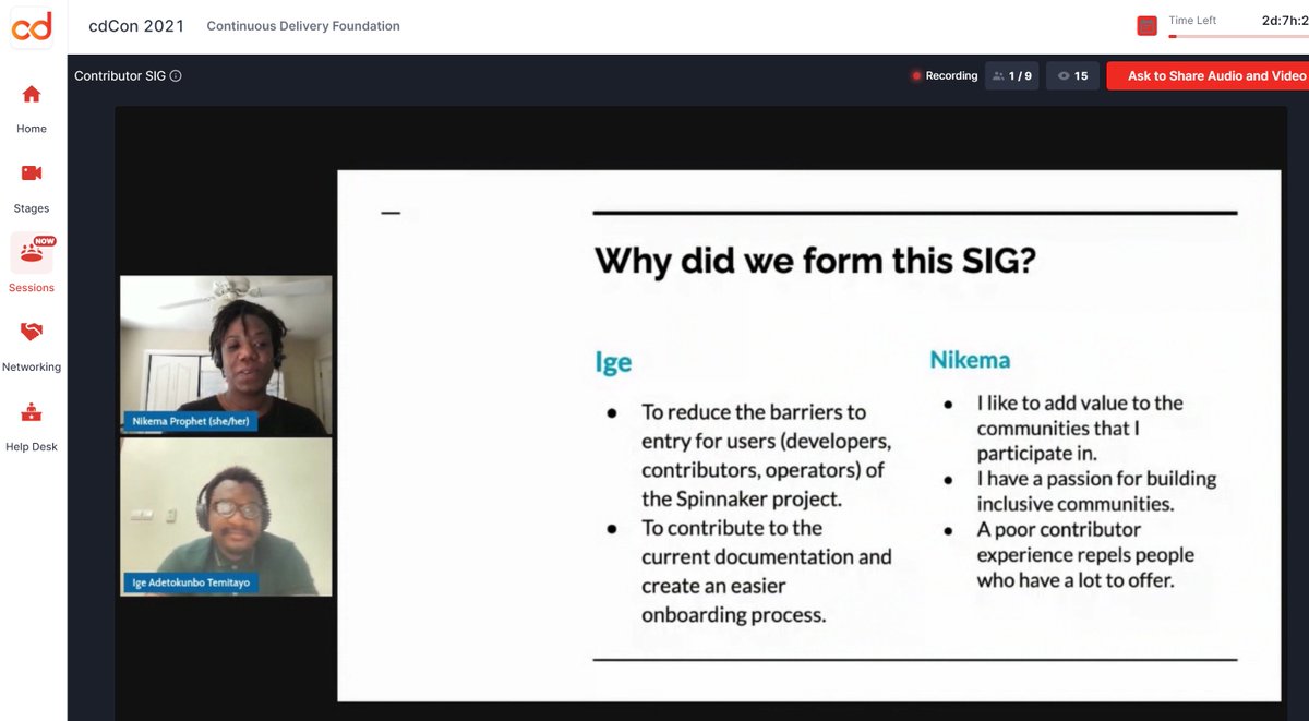 Tracy Miranda (@tracymiranda) on Twitter photo Spinnaker Contributor SIG: <a href="/dev_nikema/">Nikema is Advocating 🥑</a> and <a href="/talk2toks/">Adetokunbo Ige</a> are making the <a href="/spinnakerio/">Spinnaker</a> community more welcoming to new contributors #spinnakersummit
👏👏👏 Spinnaker Contributor SIG: <a href="/dev_nikema/">Nikema is Advocating 🥑</a> and <a href="/talk2toks/">Adetokunbo Ige</a> are making the <a href="/spinnakerio/">Spinnaker</a> community more welcoming to new contributors #spinnakersummit
👏👏👏