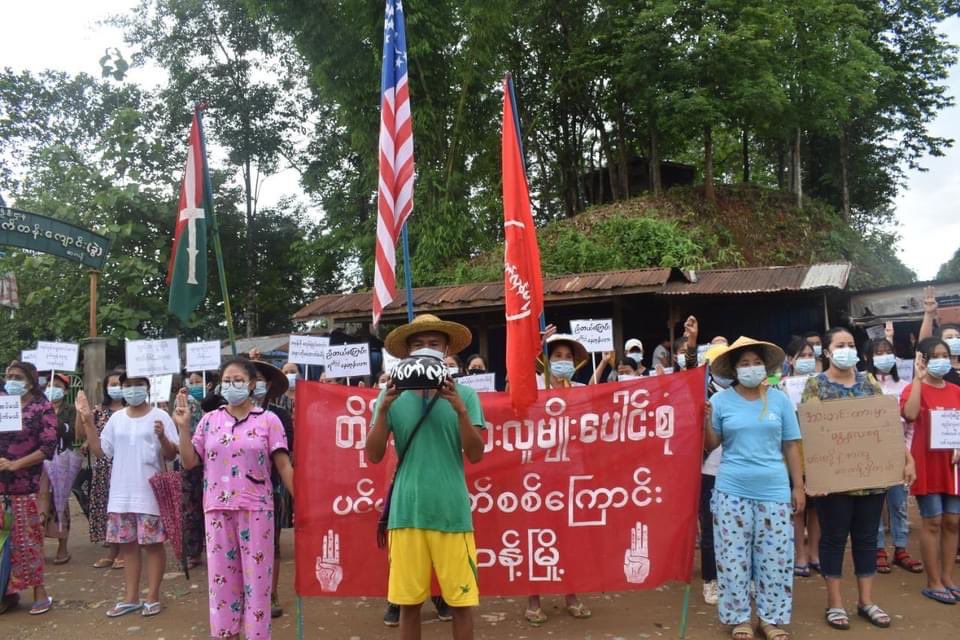 In different parts of Myanmar, protests against army rule #WhatsHappeningInMyanmar
