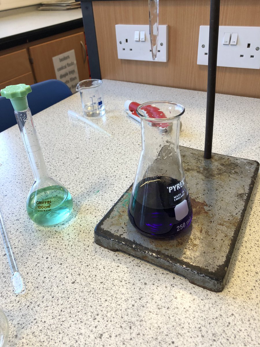Advanced Higher chemistry are analysing nickel salts by EDTA titration <a href="/Grove_Academy/">Grove Academy</a>