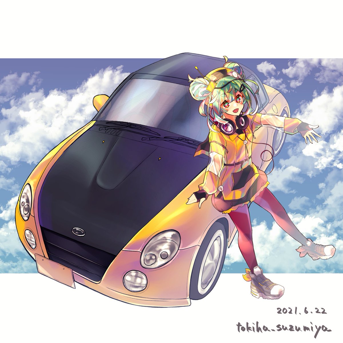 ダイハツイラストコンテスト コペンとコペン風コーデの女の子描きました 鈴宮tokihaのイラスト