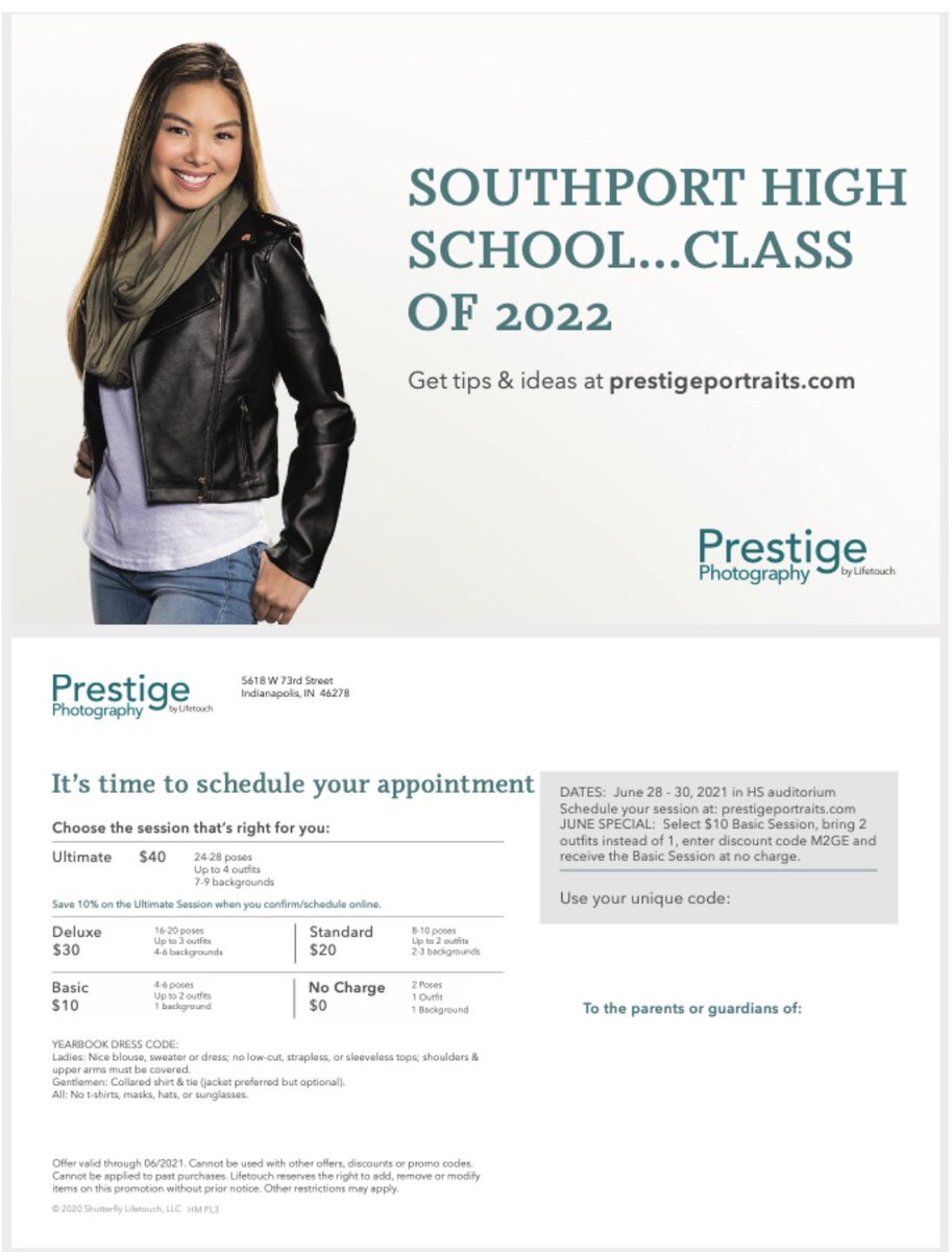 Anchor_SHS's tweet photo. Class of ‘22: check your mail for more information about senior pics next week! Remember, you must get your picture taken by Prestige to be in the 2022 yearbook! Look for this postcard: https://t.co/F1BCXCiB6w