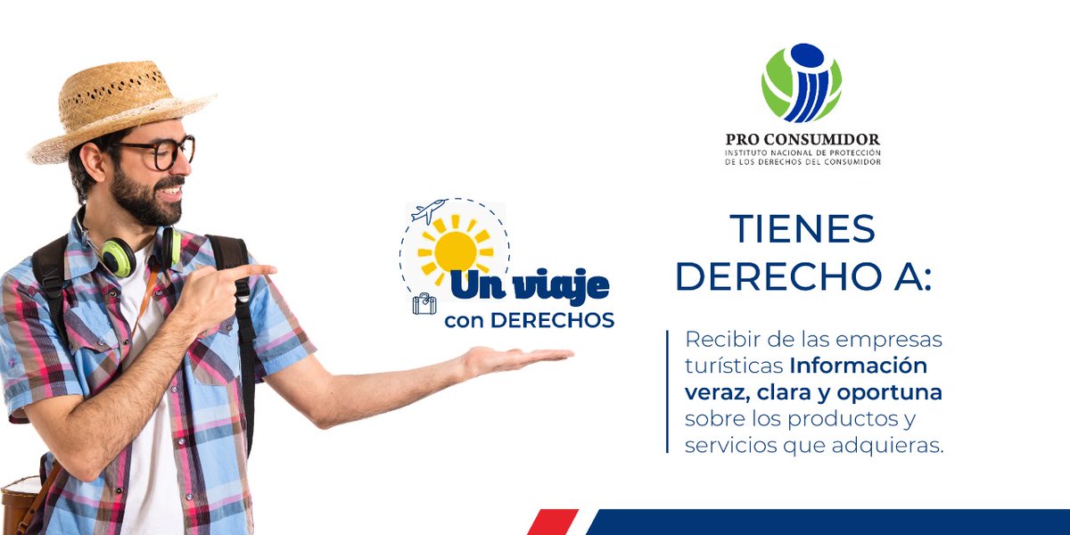 ProConsumidorRD's tweet photo. Esta y otras orientaciones son parte de nuestra campaña de verano. ((#UnViajeConDerechos)) 

#ProConsumidorContigo #DerechosDelConsumidor https://t.co/0apFVJnbo3