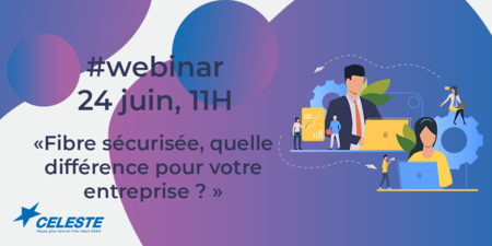 SocieteCELESTE's tweet photo. Rendez-vous ce jeudi 24 juin pour notre #webinar autour de la #fibresecurisee.  Plus que quelques jours pour vous inscrire ! 🖱 https://t.co/vtQhOELxlQ

#operateurtelecom #tableronde #experts https://t.co/2H81Vmzity