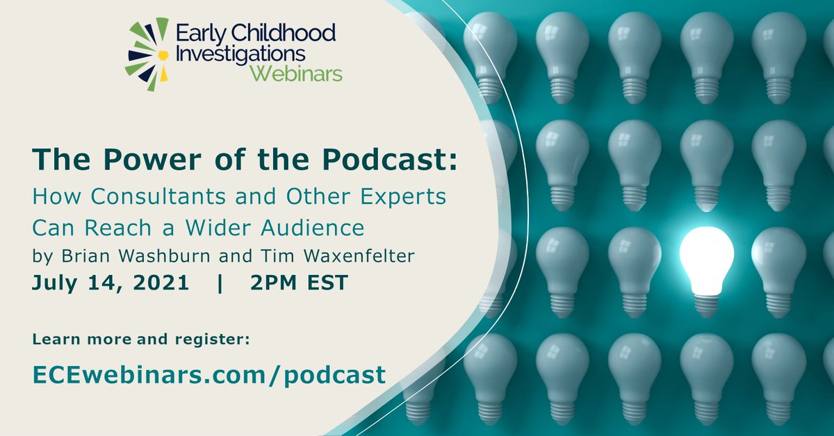 ECEexperts's tweet photo. Podcasting for #earlychildhood experts ? YES! A FREE webinar presented by @flipchartguy & @waxenfelter. https://t.co/scWVlqMRd7 #eceleadership #eceleaders #ECE #earlychildhoodeducation #childcare #ecetech #headstart #qualitychildcare #CDNchildcare #earlyed #ecetech https://t.co/FOwjkCoM0z