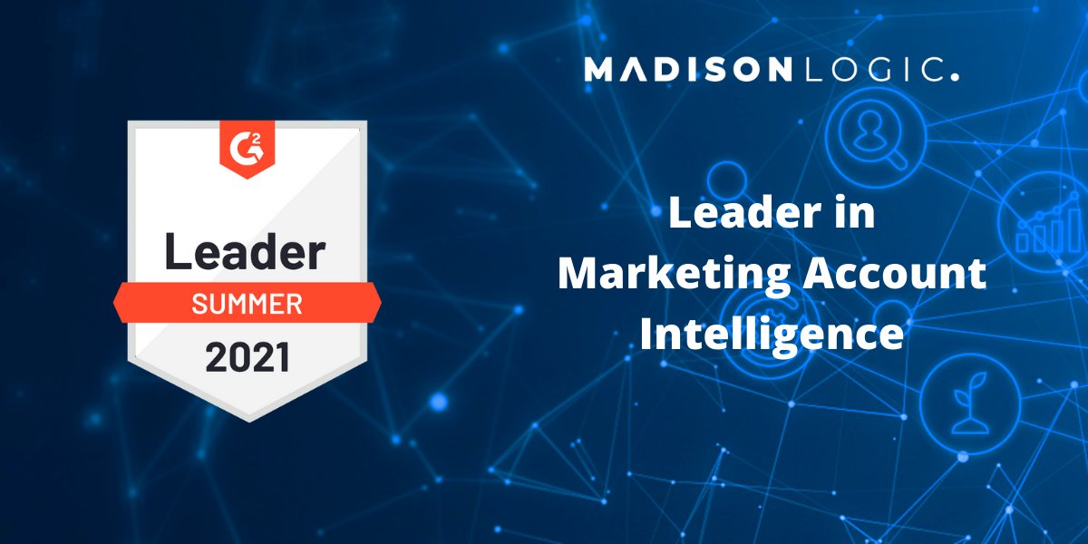 OOPS WE DID IT AGAIN 💥

Madison Logic is excited to announce we have been awarded with Leader Status in Marketing Account Intelligence for Summer 2021! Thank you to all who helped us get here

bit.ly/39s8E53